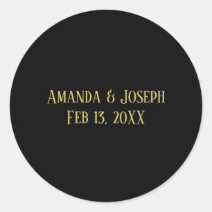 Simple Black&Gold Design - Circle Sticker
