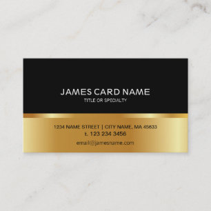Simple Black Golden business card