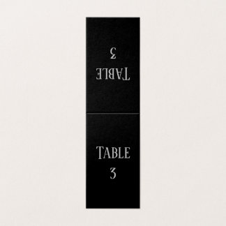 Simple Black & Grey Design - Table Number