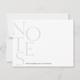 Simple Black Grey Notes From Note Card