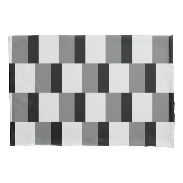Simple Black & Grey Pattern Pillowcase (Front)