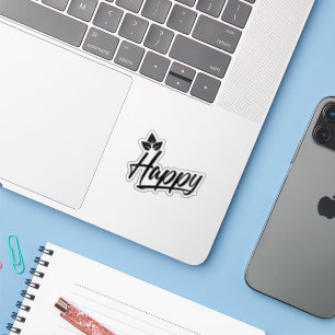 Simple Black Happy Text