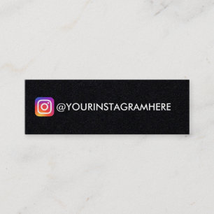 Simple Black Instagram Mini Business Card