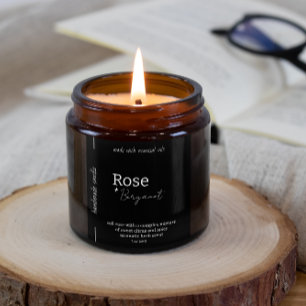 Simple Black Instant Download Candle Label Invitation