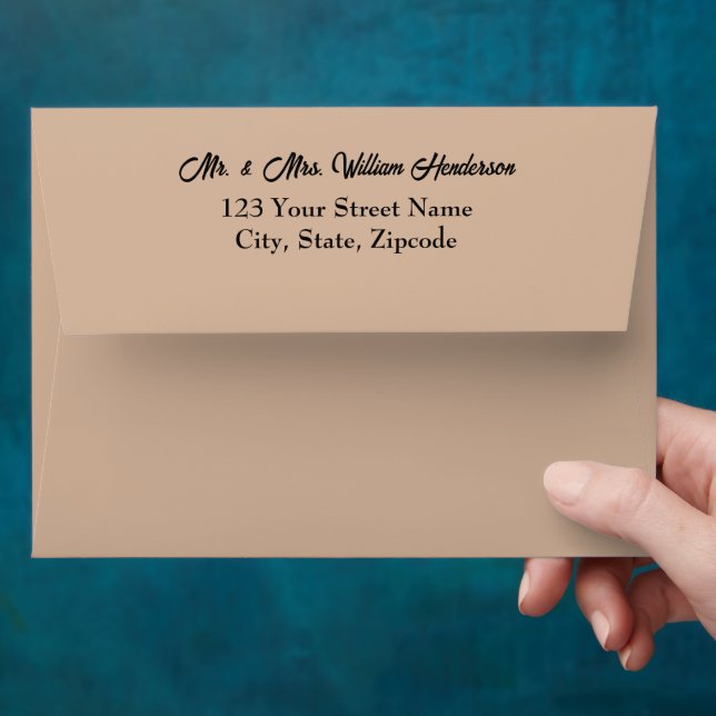 Simple Black Kraft Wedding Envelopes (Hand)