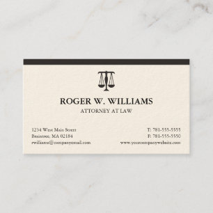 Simple Black Law Attorney Justice Scale Business Card