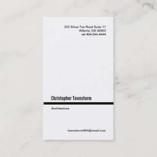 Simple Black Line Vertical Business Card