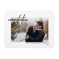 Simple Black Merry Christmas White Card