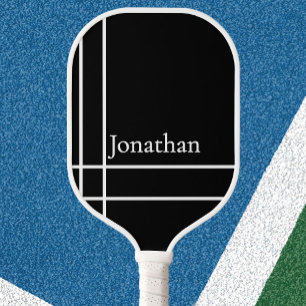 Simple black minimalist custom pickleball paddle