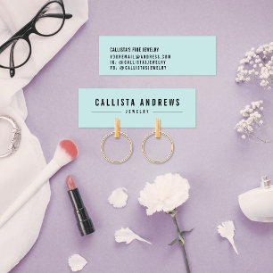 Simple Black Mint Green Earring Display Card