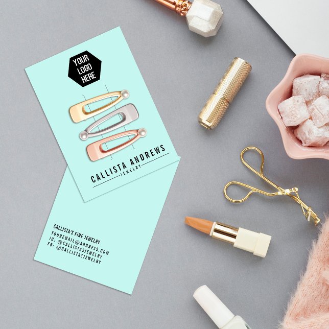 Simple Black Mint Multiple Hair Clip Display Card (Creator Uploaded)