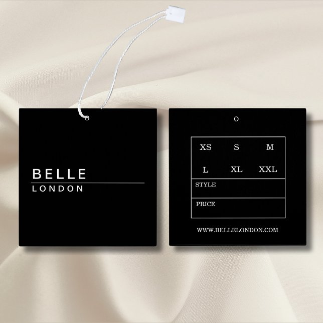 Simple Black Modern Business Hang tag (Creator Uploaded)