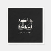 Simple Black Modern Minimalist Wedding