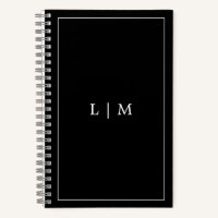 Simple Black Monogram Business