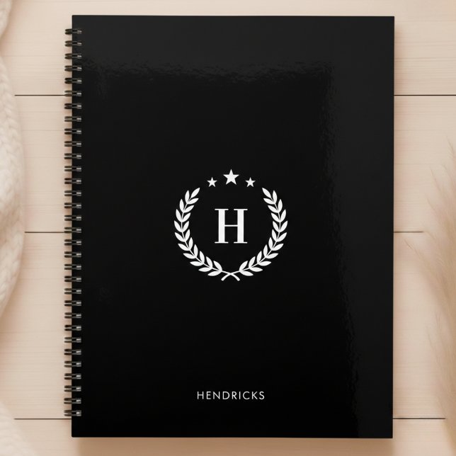 Simple Black | Monogram Modern Minimalist Fitness Planner (Creator Uploaded)