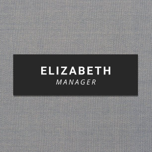 Simple Black Name Tag