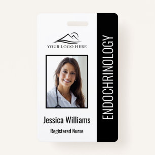Simple Black Nursing ID Badge