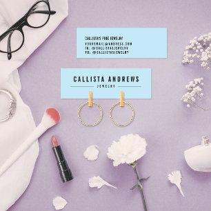 Simple Black Pastel Blue Earring Display Card