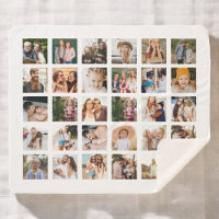 Simple Black Photo Collage 30 Picture Personalised