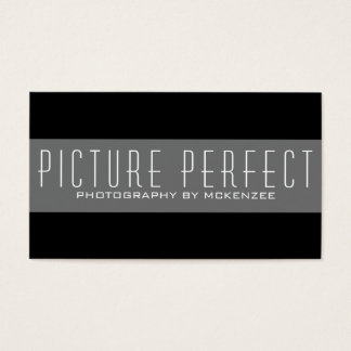 Simple Black Photographer Photography Card