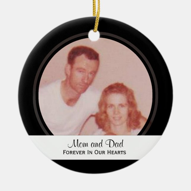 Simple Black:  Picture: Memorial: Ornament (Front)