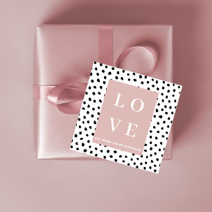 Simple Black & Pink LOVE  Let ours Value Everyone  Favour Tags