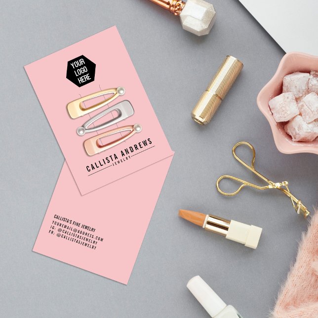 Simple Black Pink Multiple Hair Clip Display Card (Creator Uploaded)