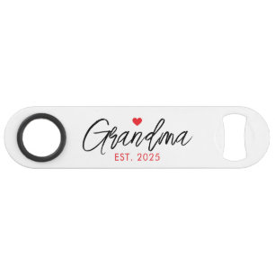 Simple Black & Red Typography New Grandma
