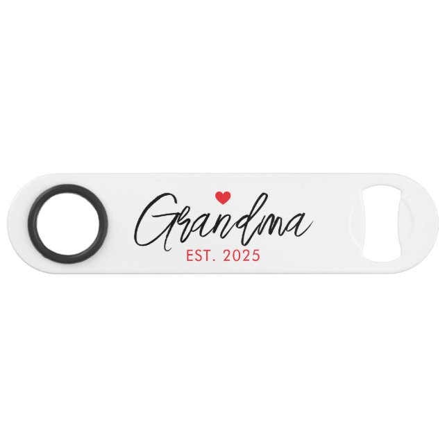 Simple Black & Red Typography New Grandma (Front (Horizontal))
