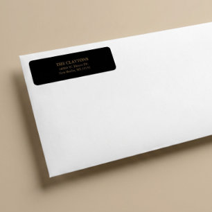 Simple Black Return Address Labels