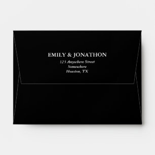 Simple Black Return Name Address Envelope
