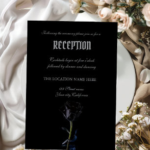 Simple Black Roses Gothic Invitation