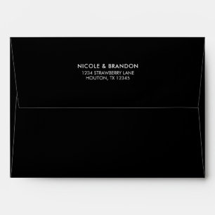 Simple Black San Serif Font Envelope