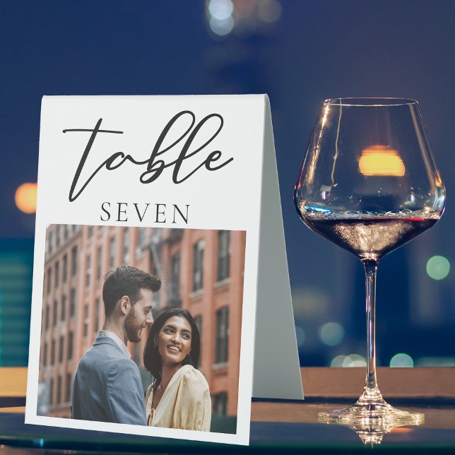 Simple Black Script Couple Photo Wedding Number (Creator Uploaded)