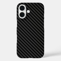 Simple Black & Smoky Black Narrow Diagonal Stripes