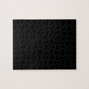 Simple Black Solid Colour Jigsaw Puzzle
