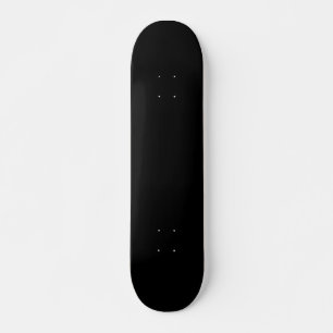 Simple Black Solid Colour Skateboard