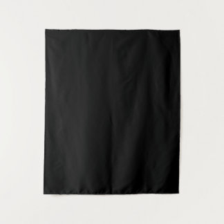 Simple Black Solid Colour Tapestry