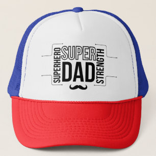 Simple Black Super Dad Trucker Hat