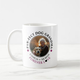 Simple Black Text Funny Dog Grandma Photo Coffee Mug