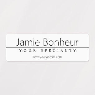 Simple Black Text on White