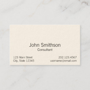 Simple Black Text Template Business Card