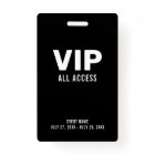 Simple Black VIP All Access Pass Event ID Badge