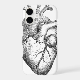 Simple Black White Anatomy Heart Illustration
