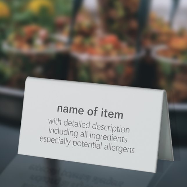 Simple Black + White Buffet Item Description Menu (Creator Uploaded)