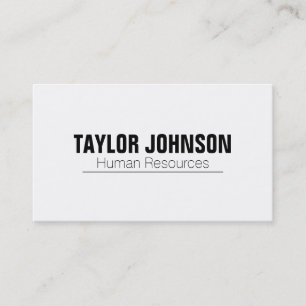 Simple Black/White Business Card