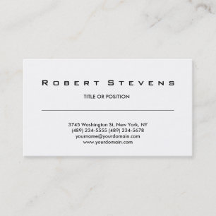 Simple Black White Business Card