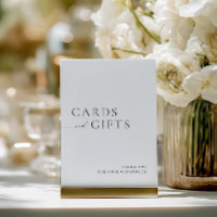 Simple Black & White Cards & Gifts Wedding Sign