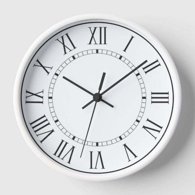 Simple Black White  Clock (Front)
