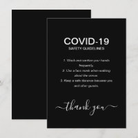 Simple Black & White Covid Safety Guidelines Party